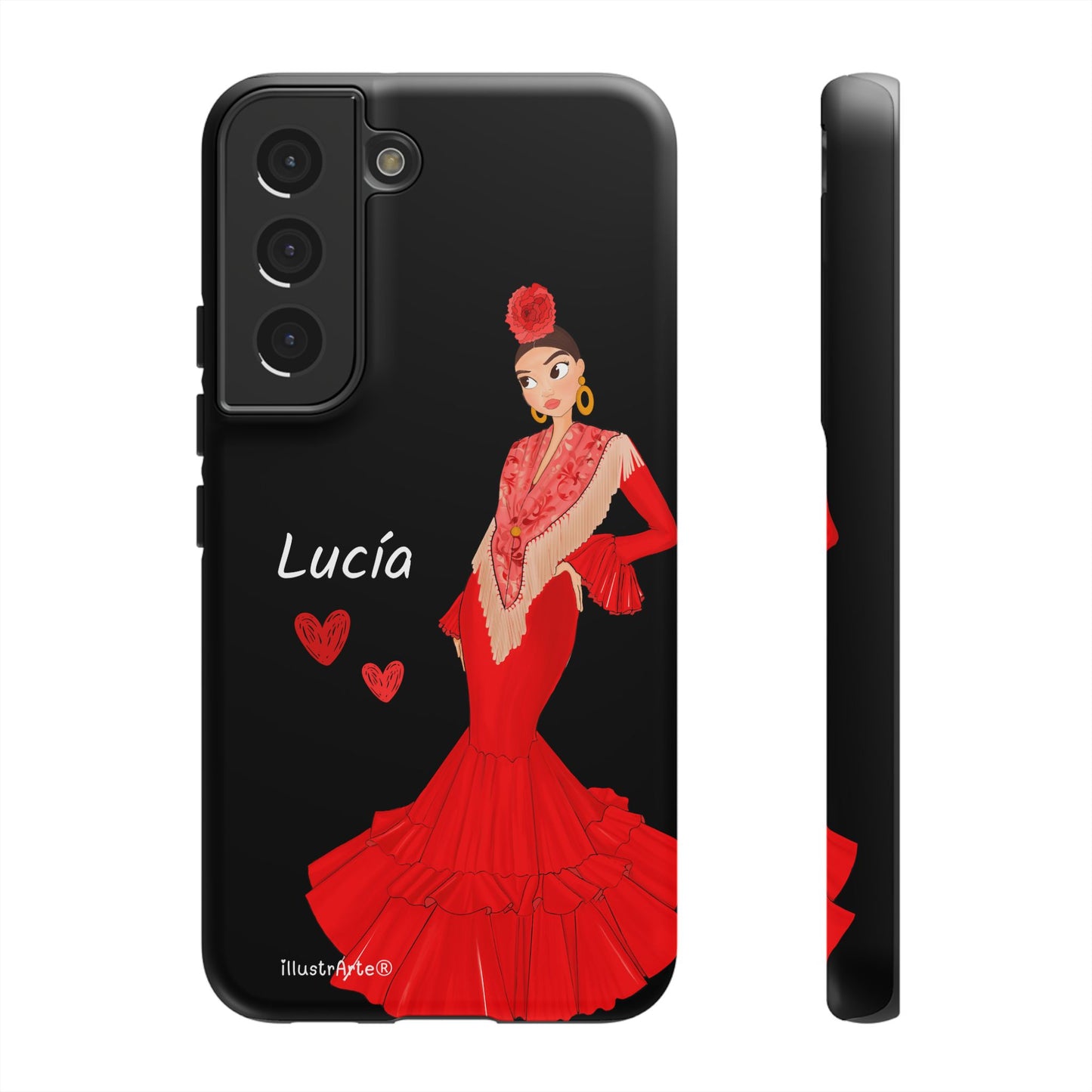Funda de teléfono personalizable con nombre/bandera/Virgen - Modelo Lucía  Para iPhone, Samsung Y Google Pixel