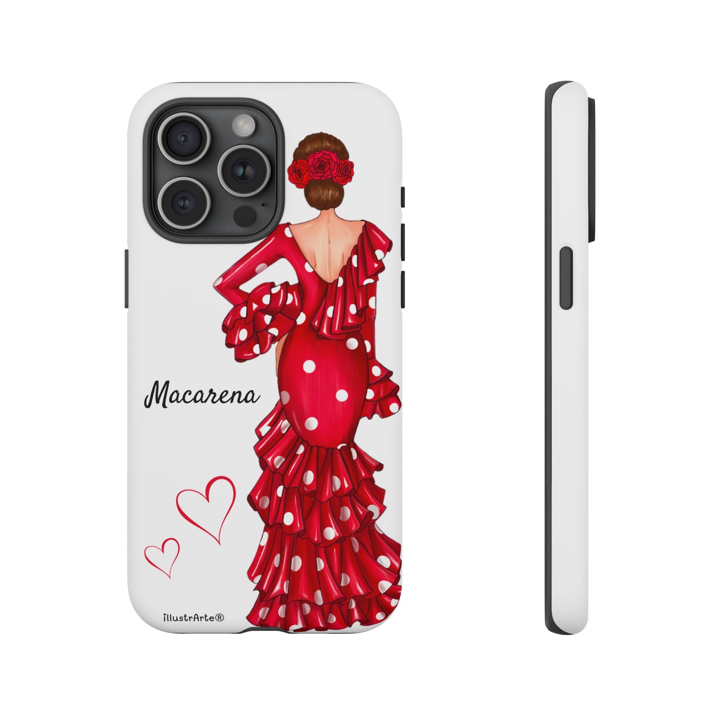 Funda de teléfono personalizada Macarena Blanco – para iPhone, Samsung, Pixel