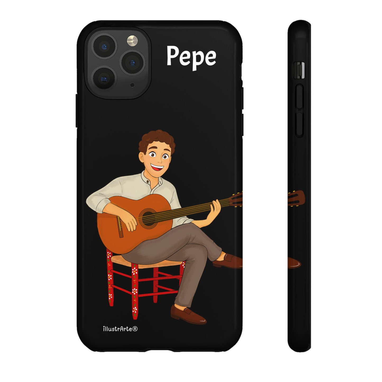 Funda de teléfono personalizada Pepe guitarrista – para iPhone, Samsung, Pixel