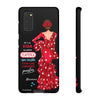 Funda de teléfono personalizable  - Modelo Macarena con frase  Para iPhone, Samsung Y Google Pixel