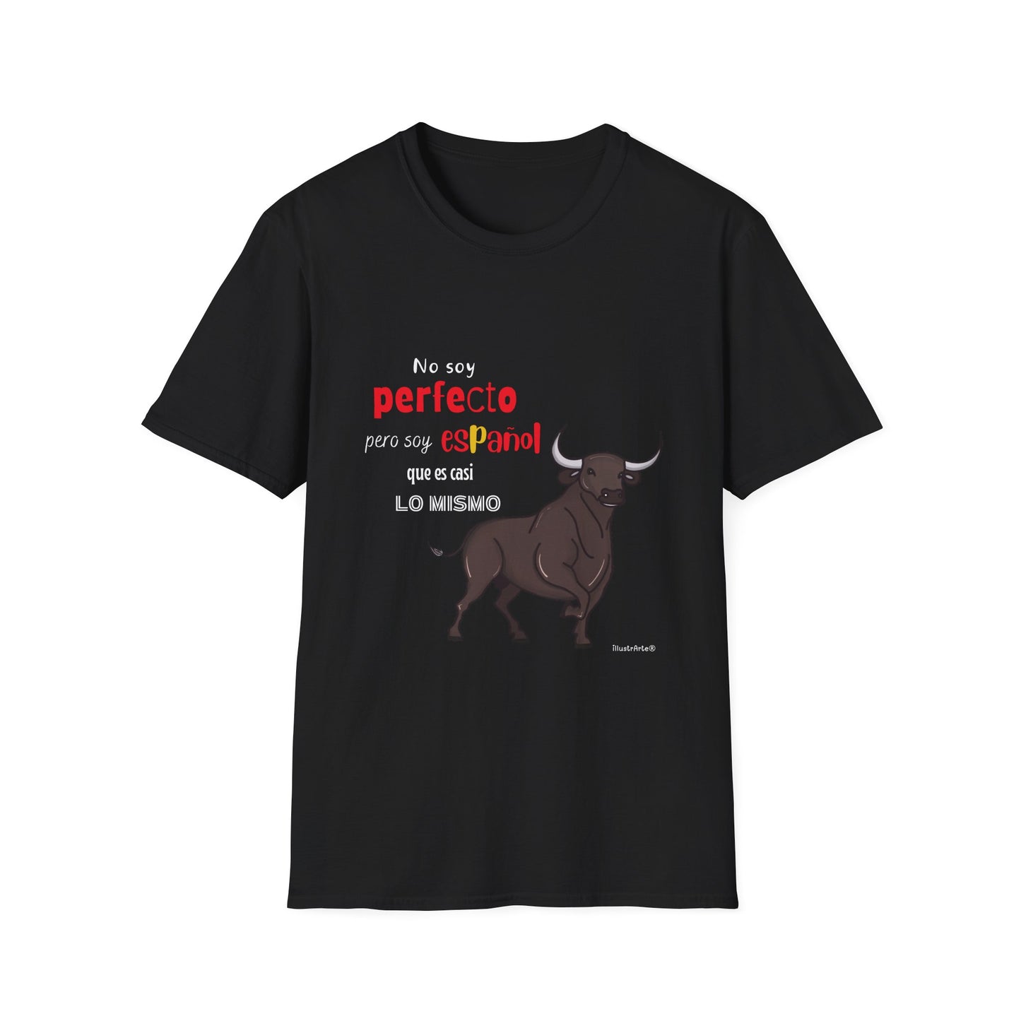 una camiseta negra con un toro en ella