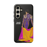Personalised phone case bullfighter José for Samsung Galaxy S24, matte finish – illustrArte