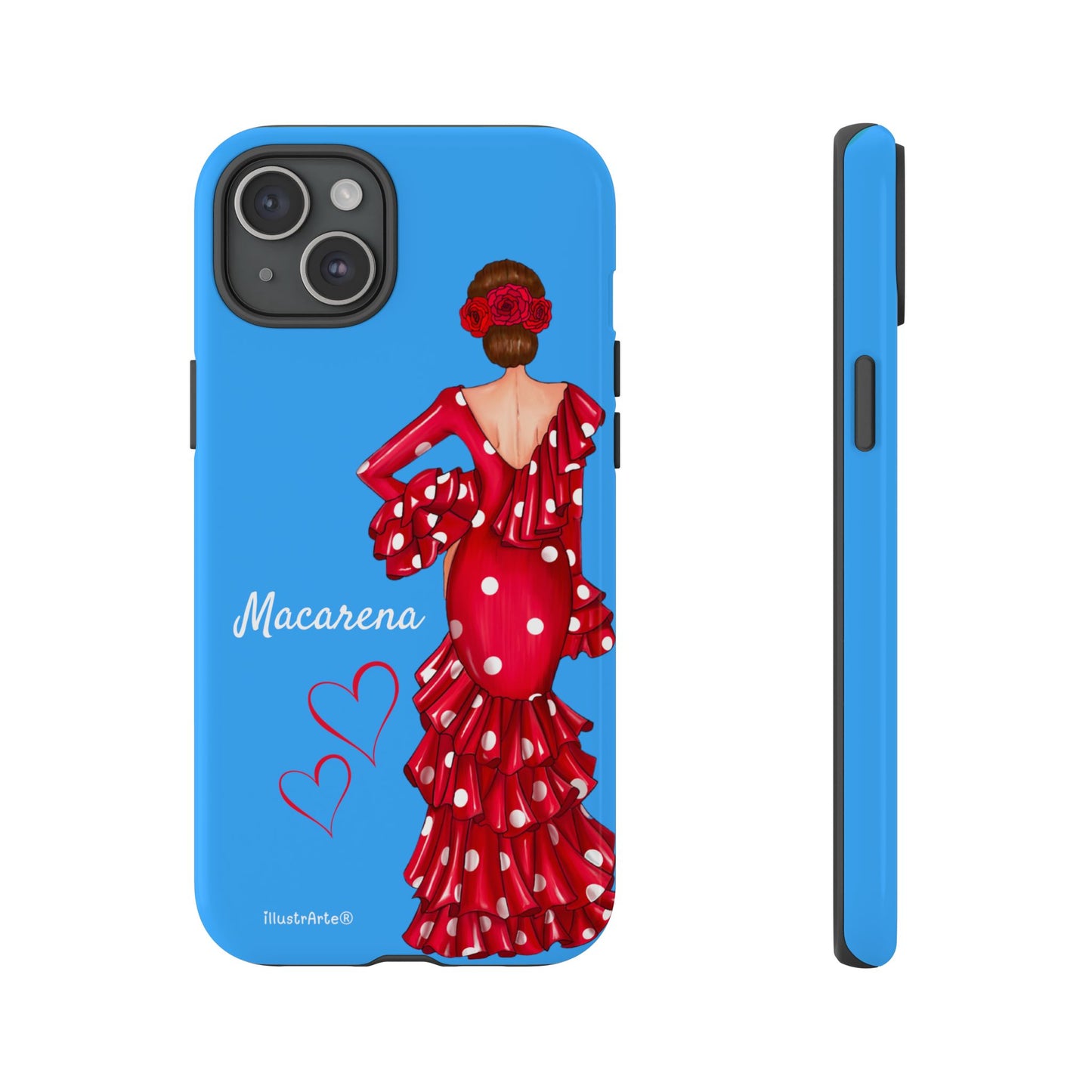 Funda de teléfono personalizada Macarena azul – para iPhone, Samsung, Pixel