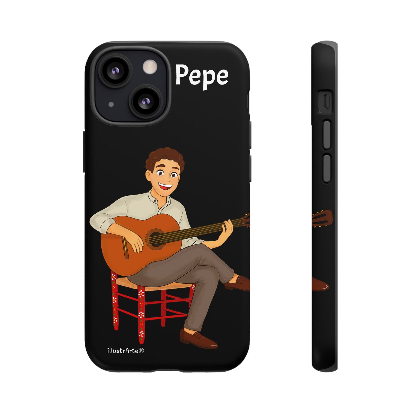 Funda de teléfono personalizada Pepe guitarrista – para iPhone, Samsung, Pixel