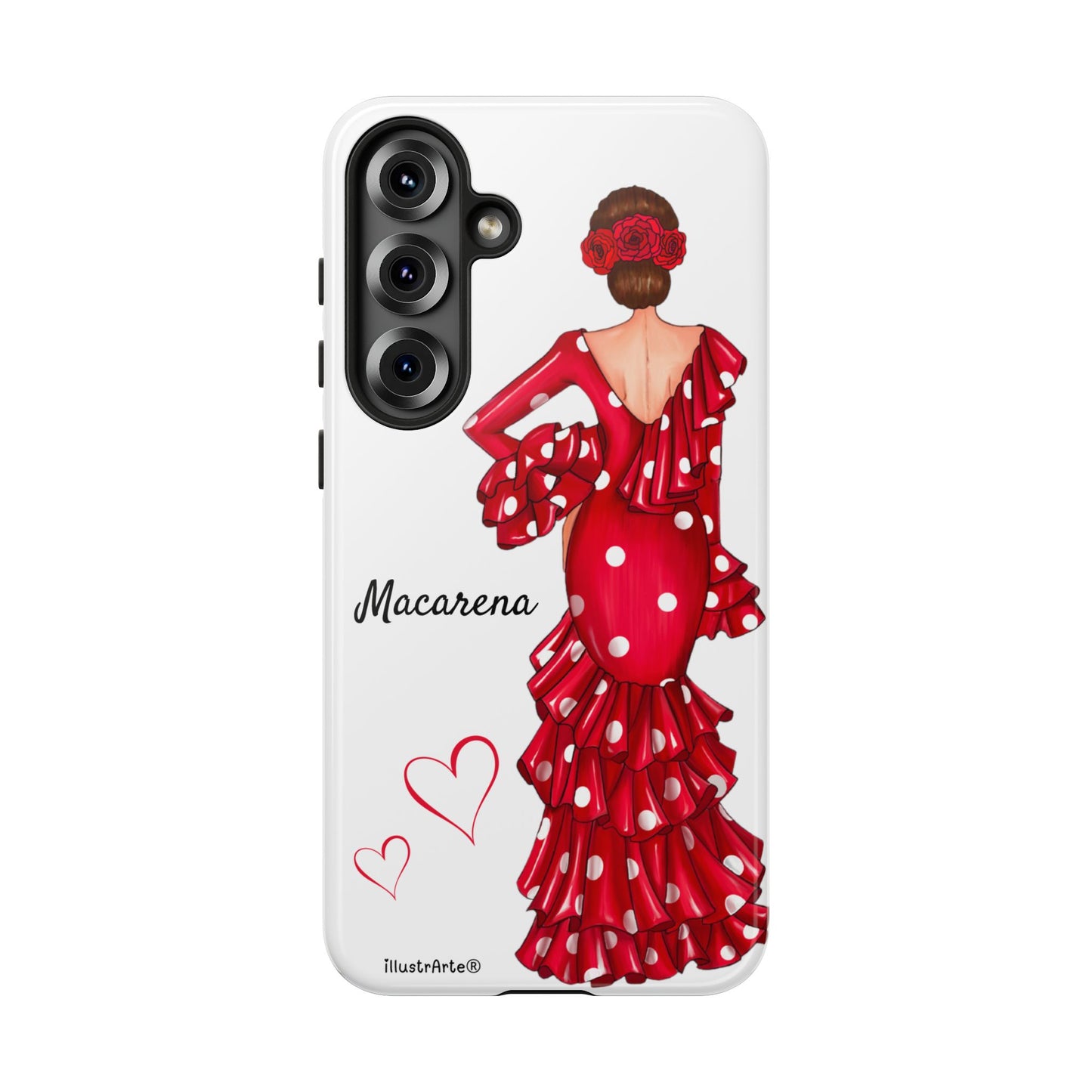 Funda de teléfono personalizada Macarena Blanco – para iPhone, Samsung, Pixel