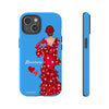 Funda de teléfono personalizable Macarena azul – para iPhone, Samsung, Pixel