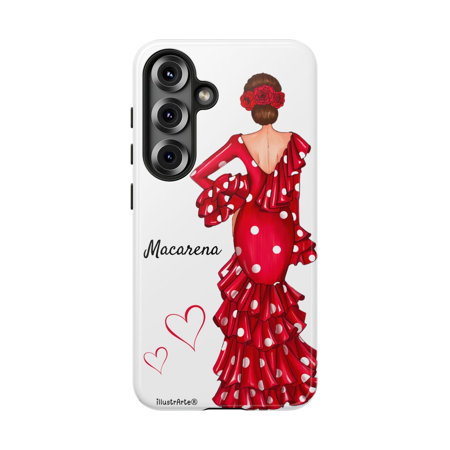 Funda de teléfono personalizada Macarena Blanco – para iPhone, Samsung, Pixel