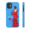 Funda de teléfono personalizable Macarena azul – para iPhone, Samsung, Pixel