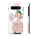 Personalised phone case flamenco dancer Lolita, with quote for Samsung Galaxy S10, gloss finish – illustrArte