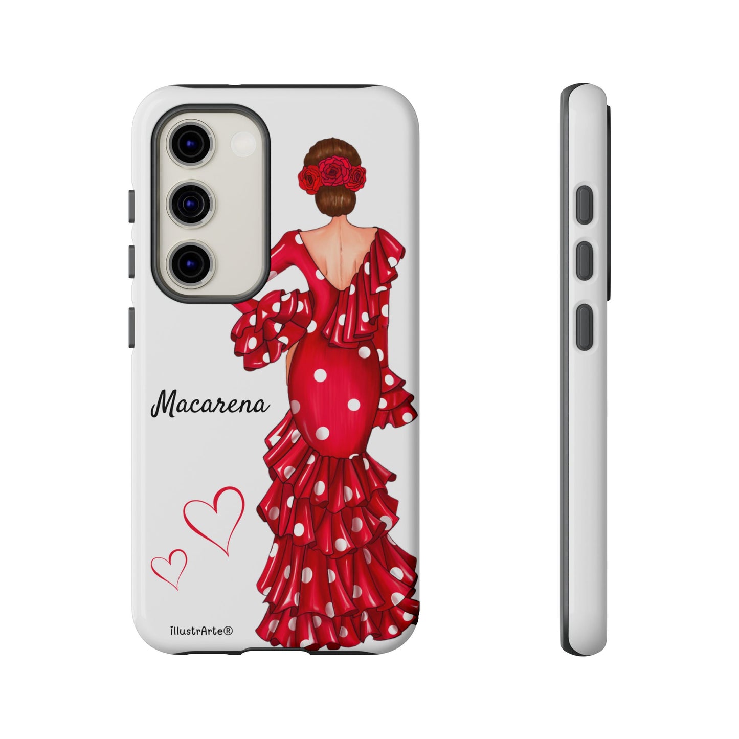 Funda de teléfono personalizada Macarena Blanco – para iPhone, Samsung, Pixel