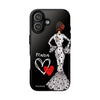 Funda de teléfono personalizada María vestido blanco – para iPhone, Samsung, Pixel