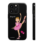 Personalised phone case ballerina Margarita for iPhone 13 Pro, gloss finish – illustrArte