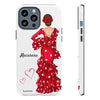 Funda de teléfono personalizable Macarena Blanco – para iPhone, Samsung, Pixel