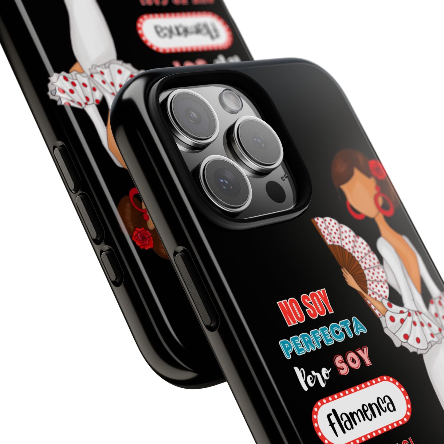 Funda de teléfono personalizable Pepa vestido blanco con frase – para iPhone, Samsung, Pixel