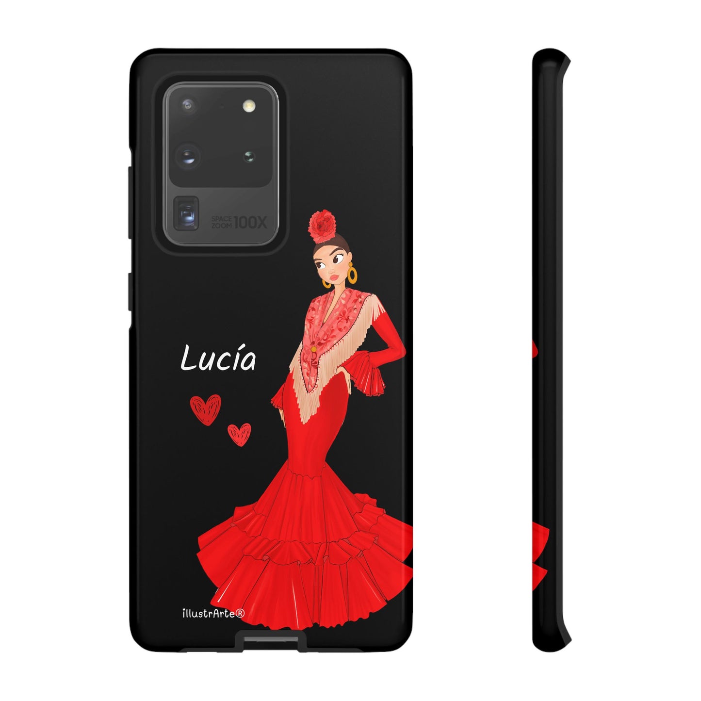 Funda de teléfono personalizable con nombre/bandera/Virgen - Modelo Lucía  Para iPhone, Samsung Y Google Pixel