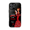 Funda de teléfono personalizable  - Modelo Pepa con frase Para iPhone, Samsung