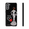 Funda de teléfono personalizada María vestido blanco – para iPhone, Samsung, Pixel