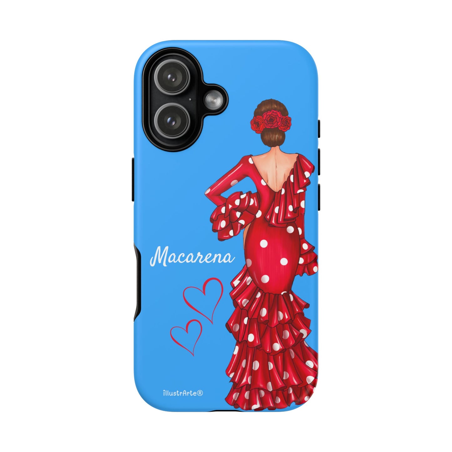 Funda de teléfono personalizada Macarena azul – para iPhone, Samsung, Pixel