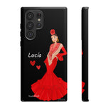 Personalised phone case flamenco dancer Lucía for Samsung Galaxy S22 Ultra, gloss finish – illustrArte