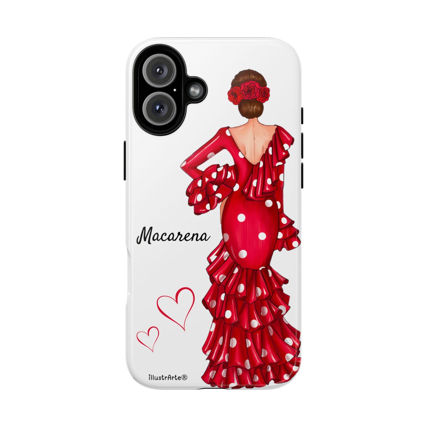 Funda de teléfono personalizada Macarena Blanco – para iPhone, Samsung, Pixel