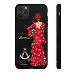 Personalised phone case flamenco dancer Macarena, with a little Virgin Mary for iPhone 11 Pro Max, gloss finish – illustrArte