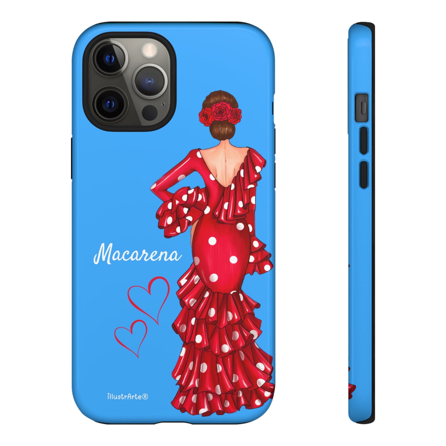 Funda de teléfono personalizada Macarena azul – para iPhone, Samsung, Pixel