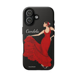 Funda de móvil personalizable Flamenca Candela para iPhone 17, acabado mate – illustrArte