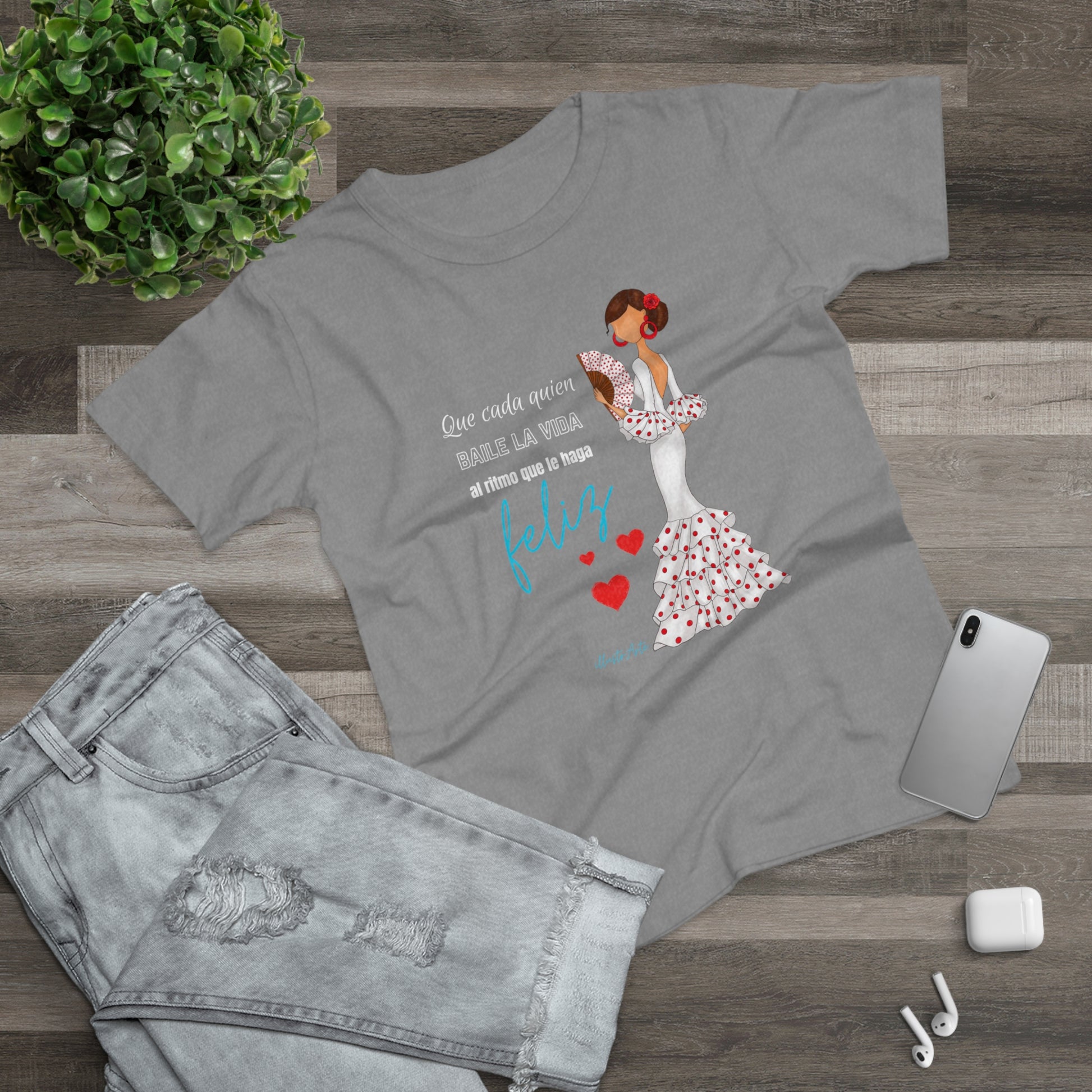 a t - shirt with a picture of a woman in a dress