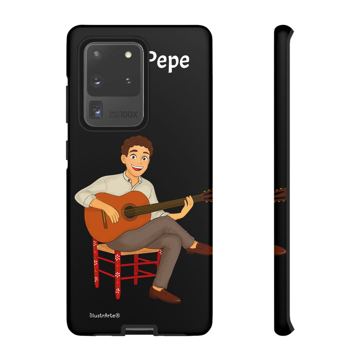 Funda de teléfono personalizada Pepe guitarrista – para iPhone, Samsung, Pixel