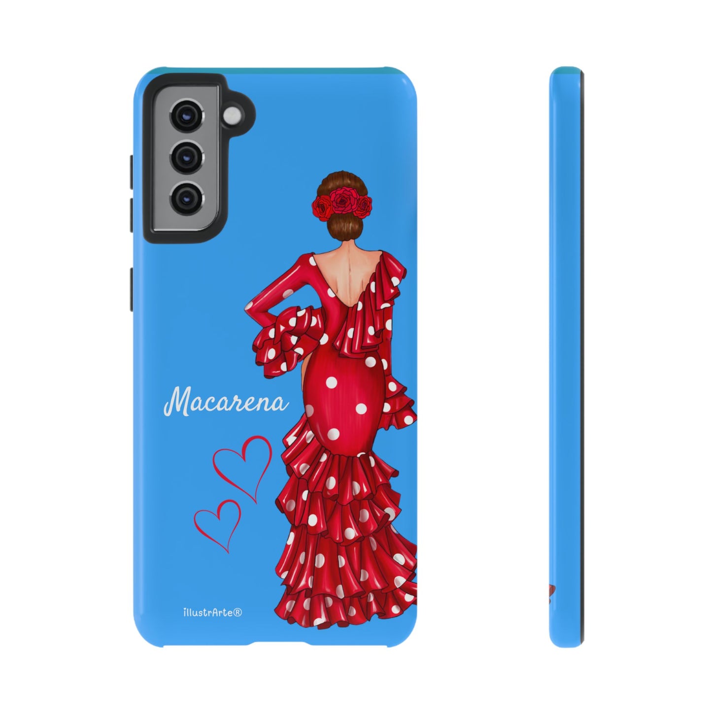 Funda de teléfono personalizada Macarena azul – para iPhone, Samsung, Pixel