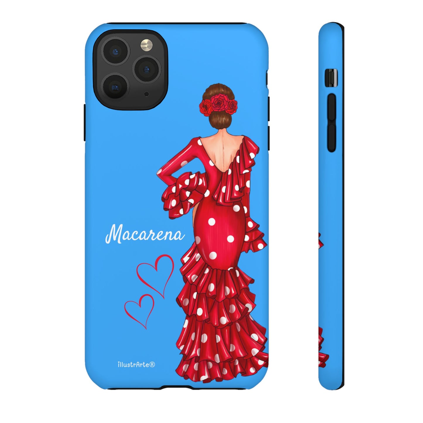 Funda de teléfono personalizada Macarena azul – para iPhone, Samsung, Pixel