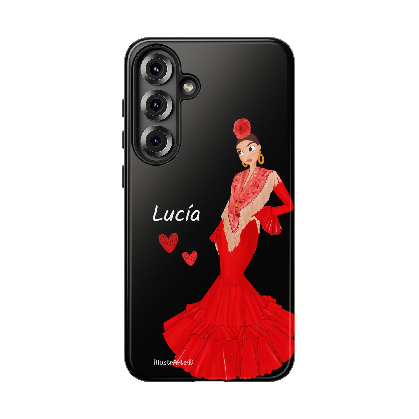 Funda de teléfono personalizable con nombre/bandera/Virgen - Modelo Lucía  Para iPhone, Samsung Y Google Pixel