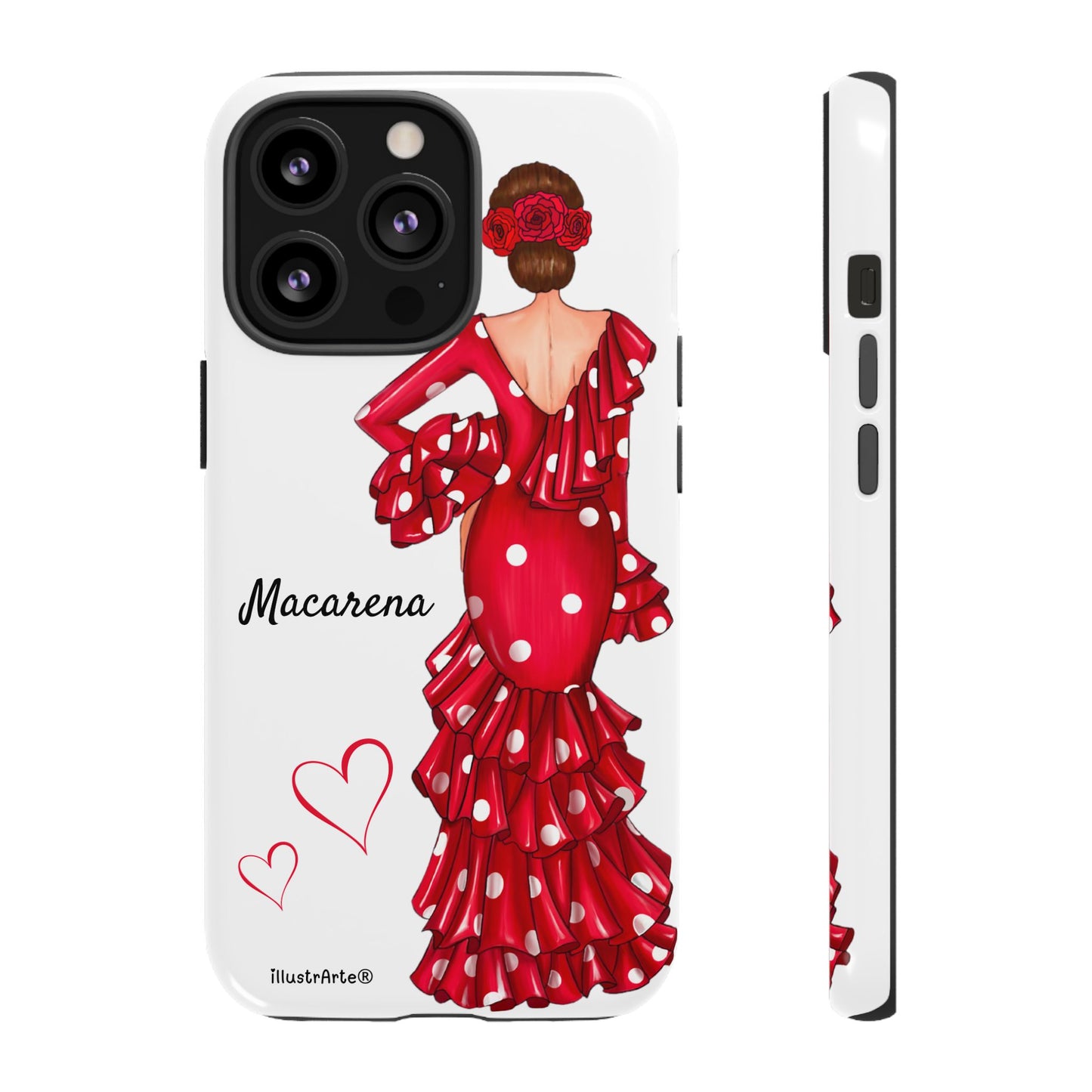 Funda de teléfono personalizada Macarena Blanco – para iPhone, Samsung, Pixel
