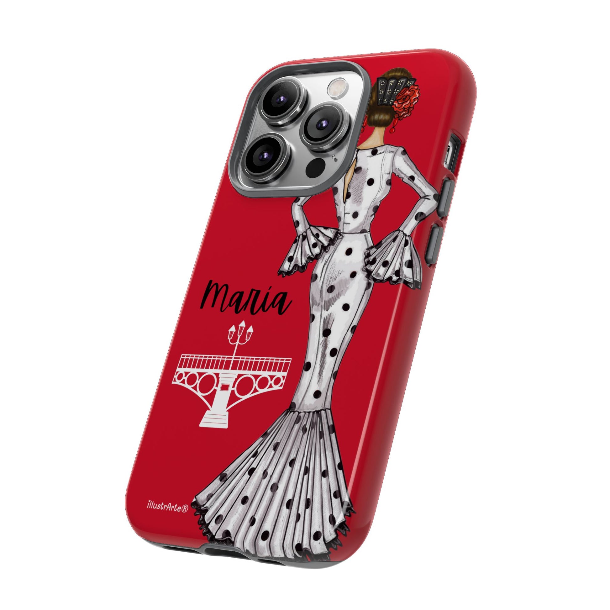 Funda de teléfono personalizable con diseño flamenco, perfecta para iPhone y Google Pixel.