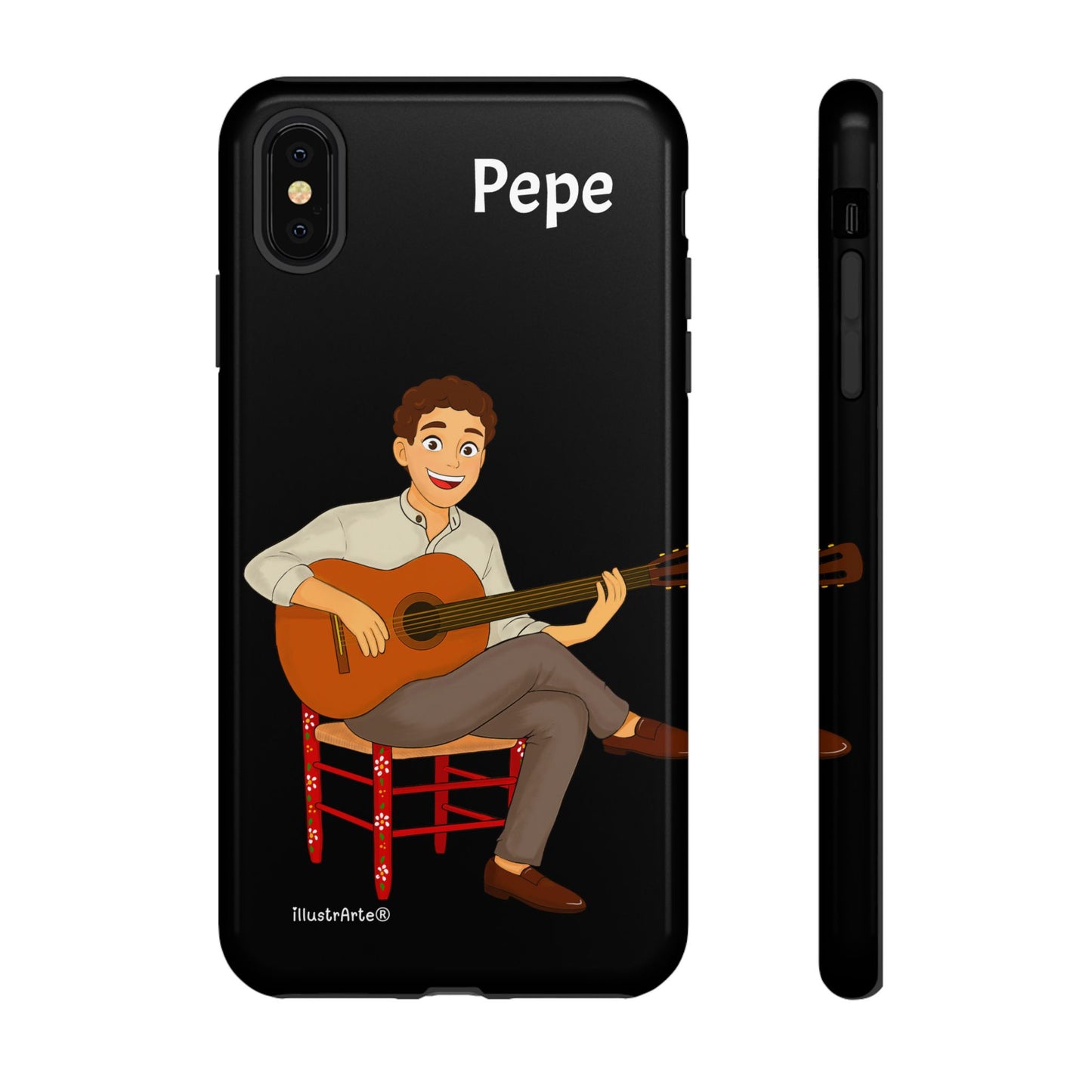 Funda de teléfono personalizada Pepe guitarrista – para iPhone, Samsung, Pixel