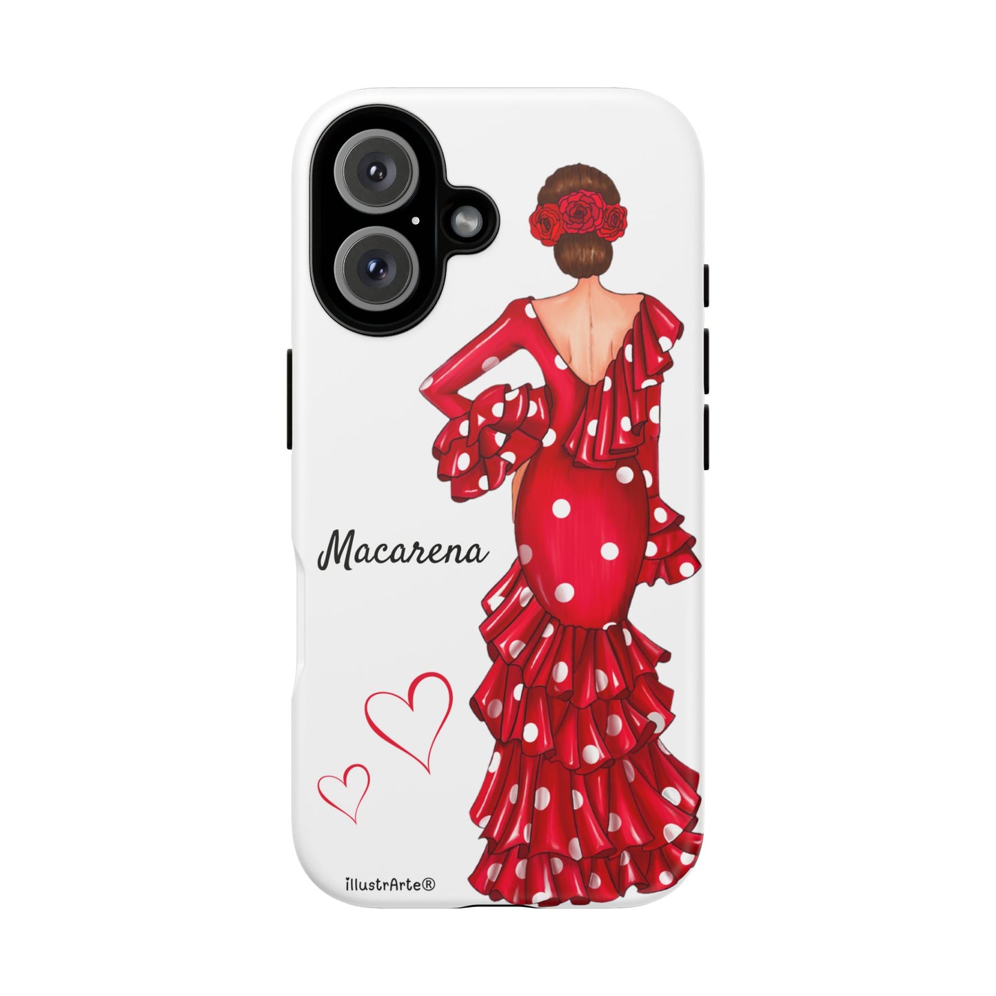 Funda de teléfono personalizada Macarena Blanco – para iPhone, Samsung, Pixel