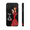 Funda de teléfono personalizable Pepa fondo negro Virgencita – para iPhone, Samsung, Pixel