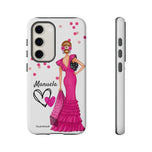 Personalised phone case flamenco dancer Manuela for Samsung Galaxy S23, gloss finish – illustrArte