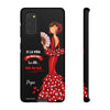 Funda de teléfono personalizable  - Modelo Pepa con frase Para iPhone, Samsung