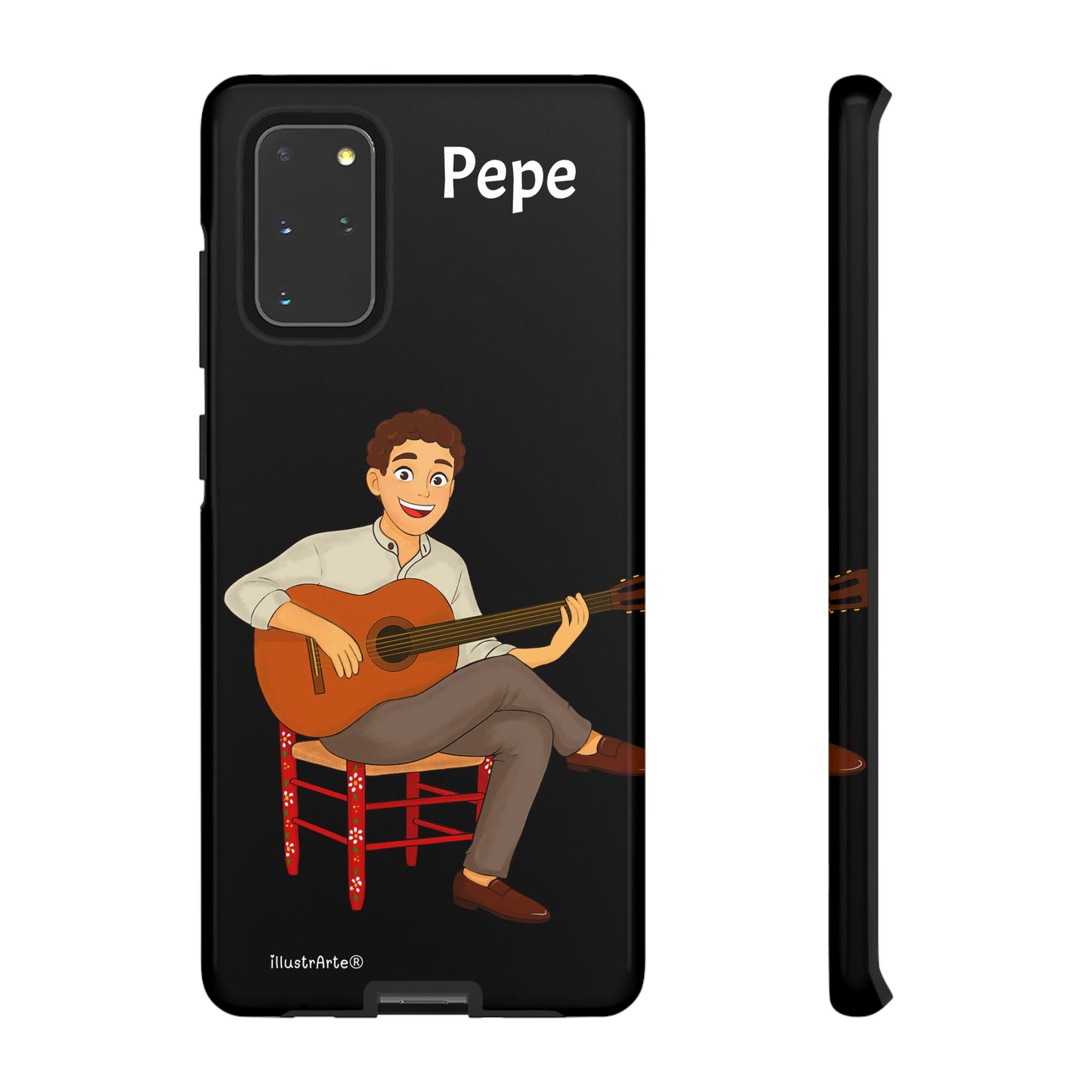 Funda de teléfono personalizada Pepe guitarrista – para iPhone, Samsung, Pixel