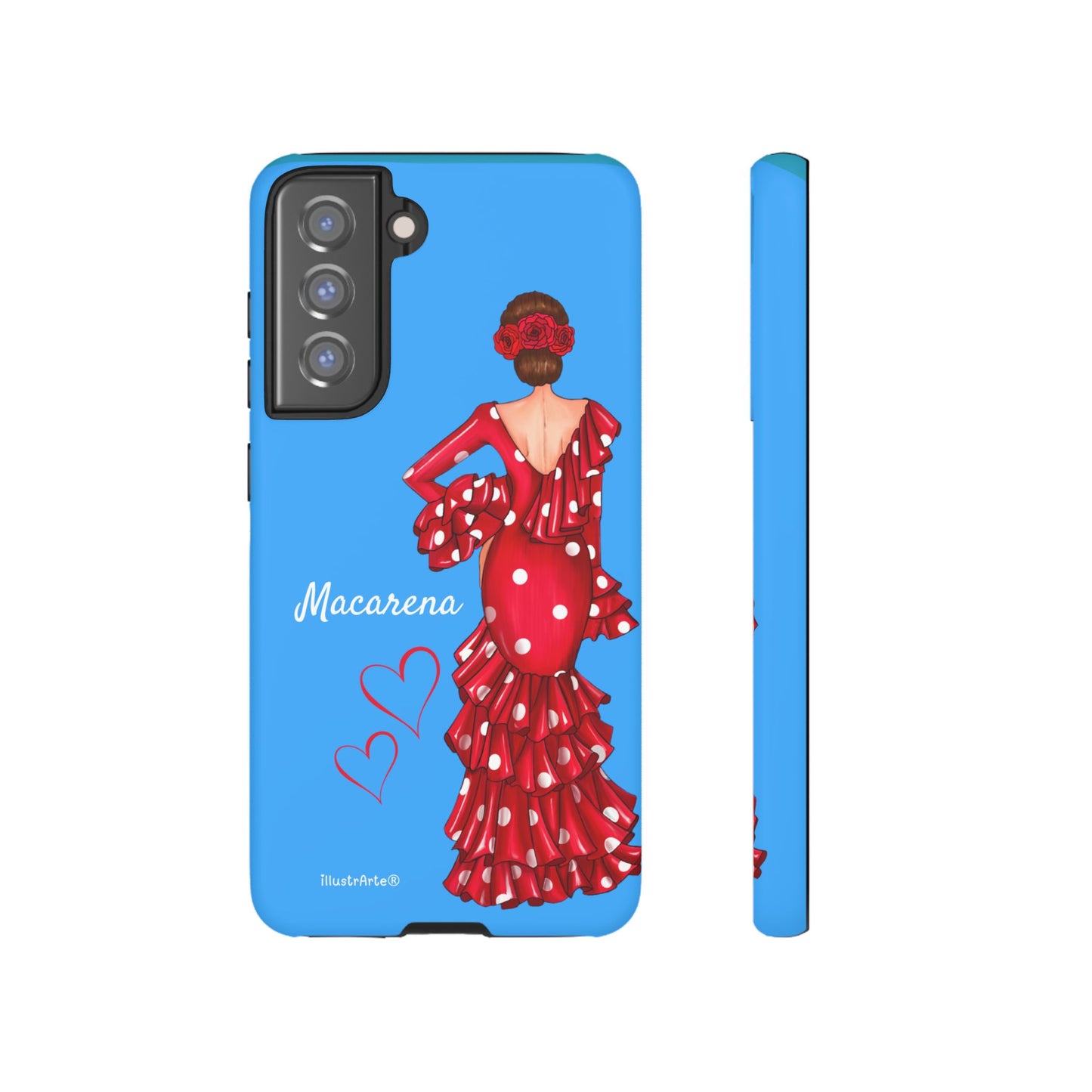 Funda de teléfono personalizada Macarena azul – para iPhone, Samsung, Pixel