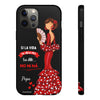 Funda de teléfono personalizable  - Modelo Pepa con frase Para iPhone, Samsung