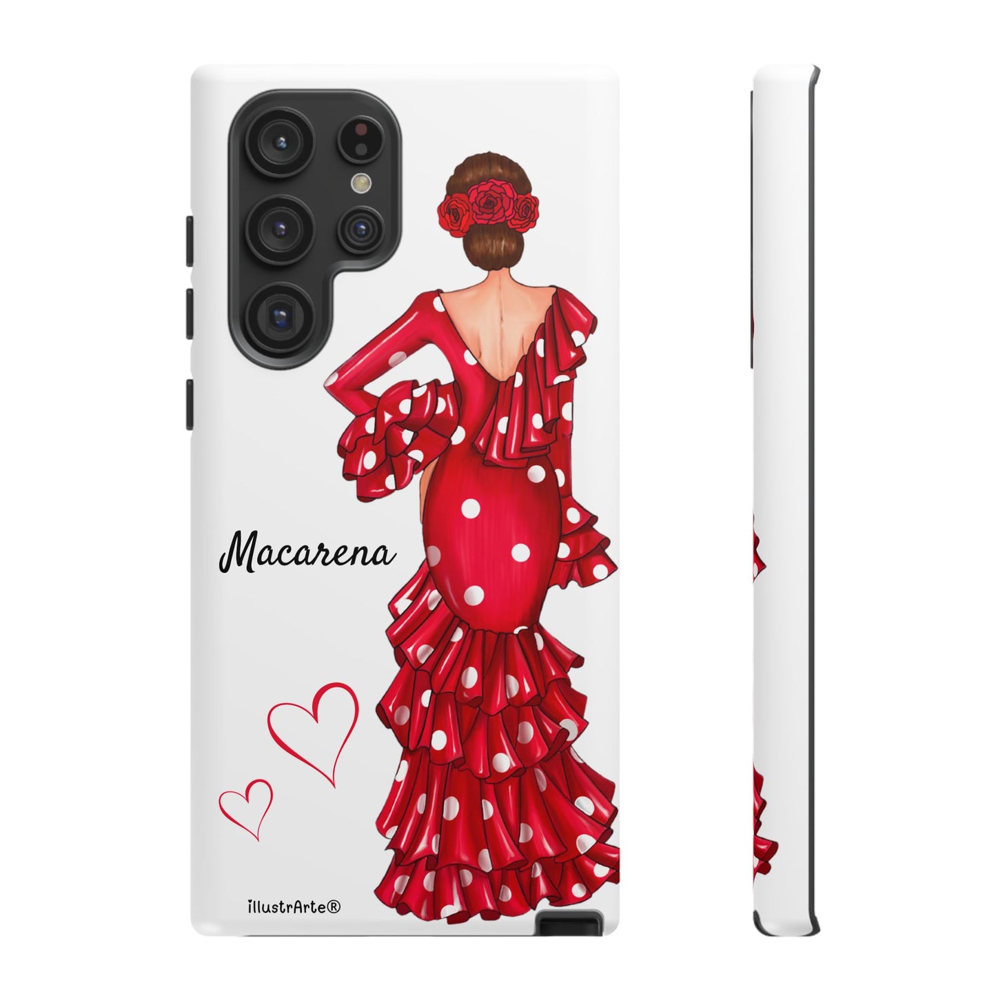 Funda de teléfono personalizada Macarena Blanco – para iPhone, Samsung, Pixel