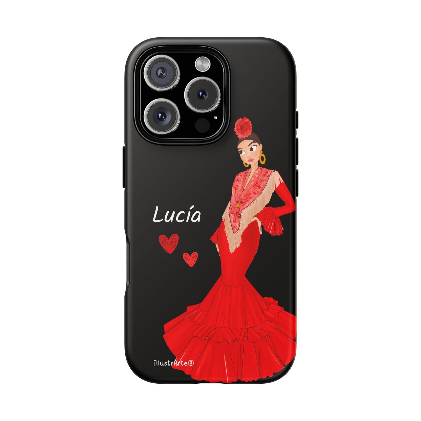Funda de teléfono personalizable con nombre/bandera/Virgen - Modelo Lucía  Para iPhone, Samsung Y Google Pixel