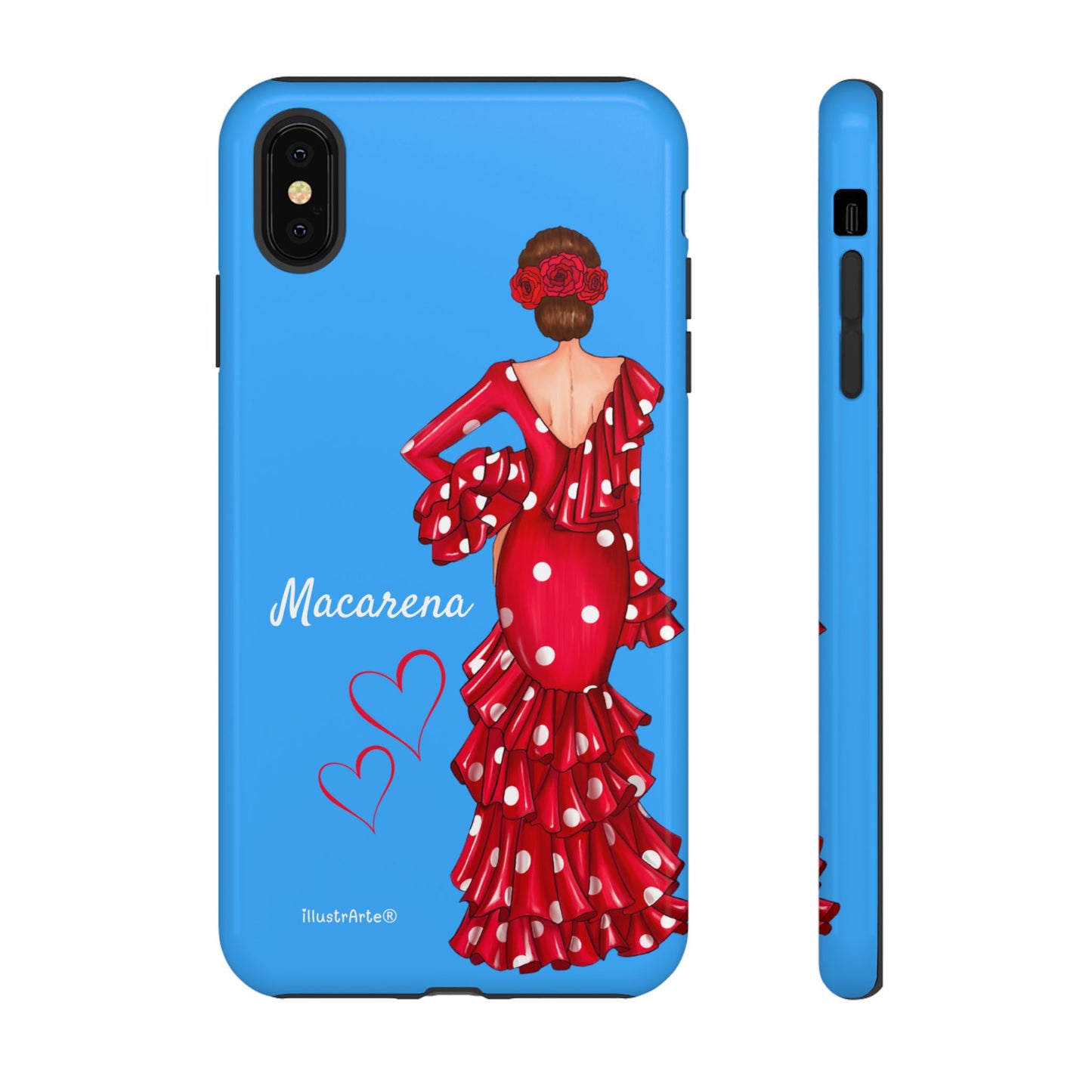 Funda de teléfono personalizada Macarena azul – para iPhone, Samsung, Pixel