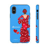 Funda de teléfono personalizable Macarena azul – para iPhone, Samsung, Pixel