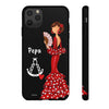 Funda de teléfono personalizable Pepa fondo negro Virgencita – para iPhone, Samsung, Pixel