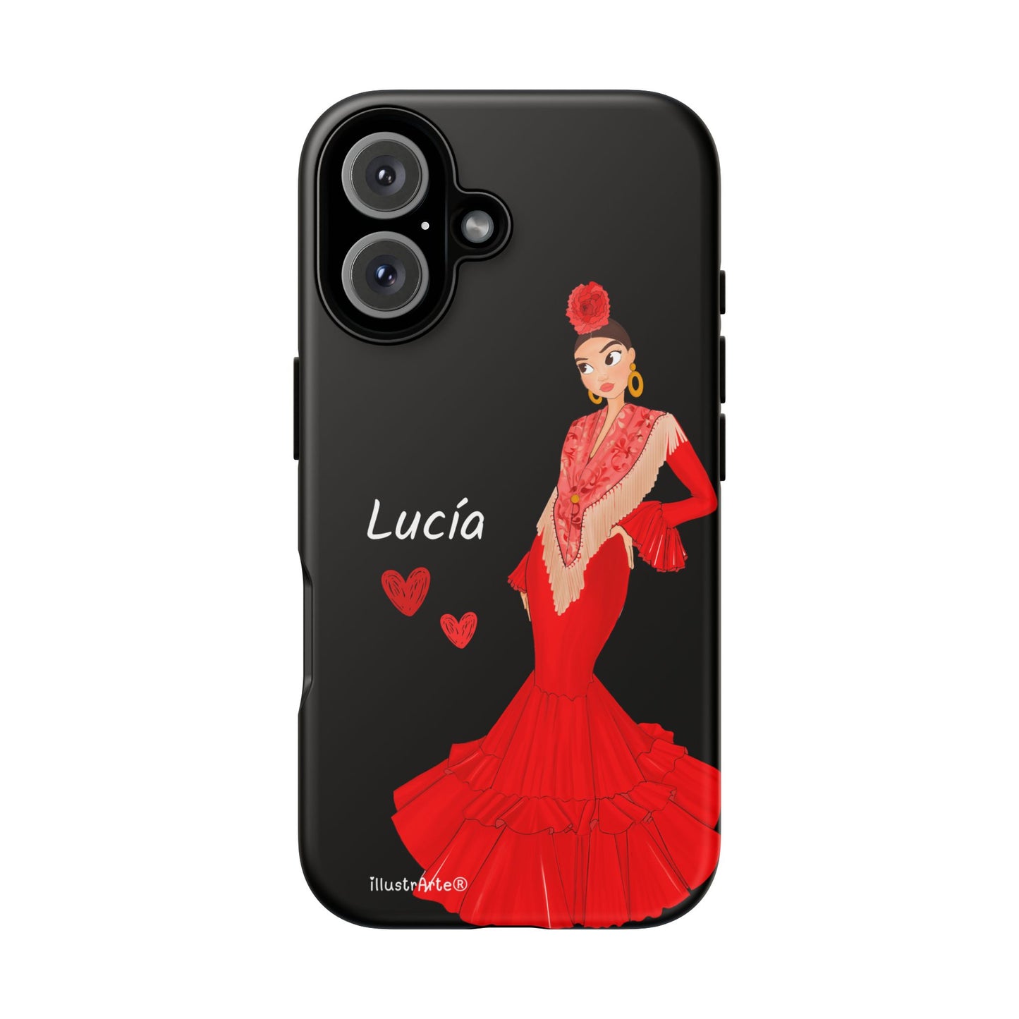 Funda de teléfono personalizable con nombre/bandera/Virgen - Modelo Lucía  Para iPhone, Samsung Y Google Pixel