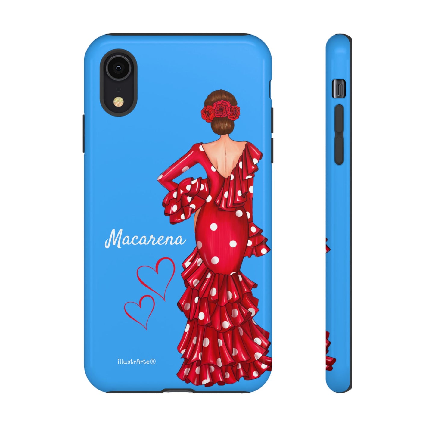 Funda de teléfono personalizada Macarena azul – para iPhone, Samsung, Pixel