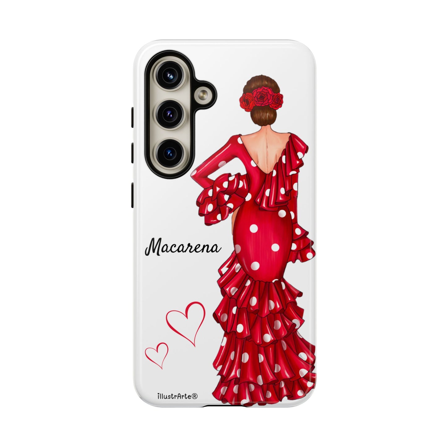 Funda de teléfono personalizada Macarena Blanco – para iPhone, Samsung, Pixel